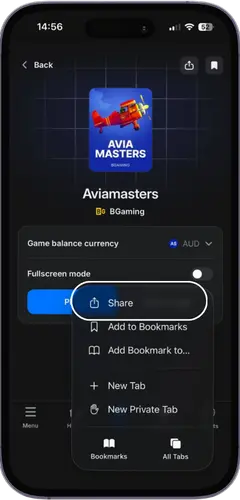 Avia Masters android Share