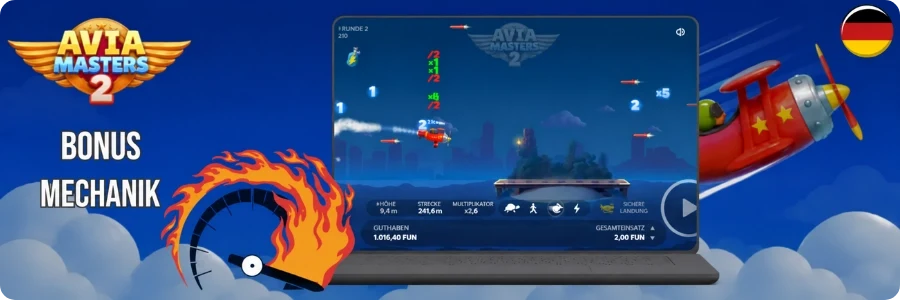 Aviamasters 2 Flugzeug sammelt einen Nitro-Pick-up auf einem Laptop ein